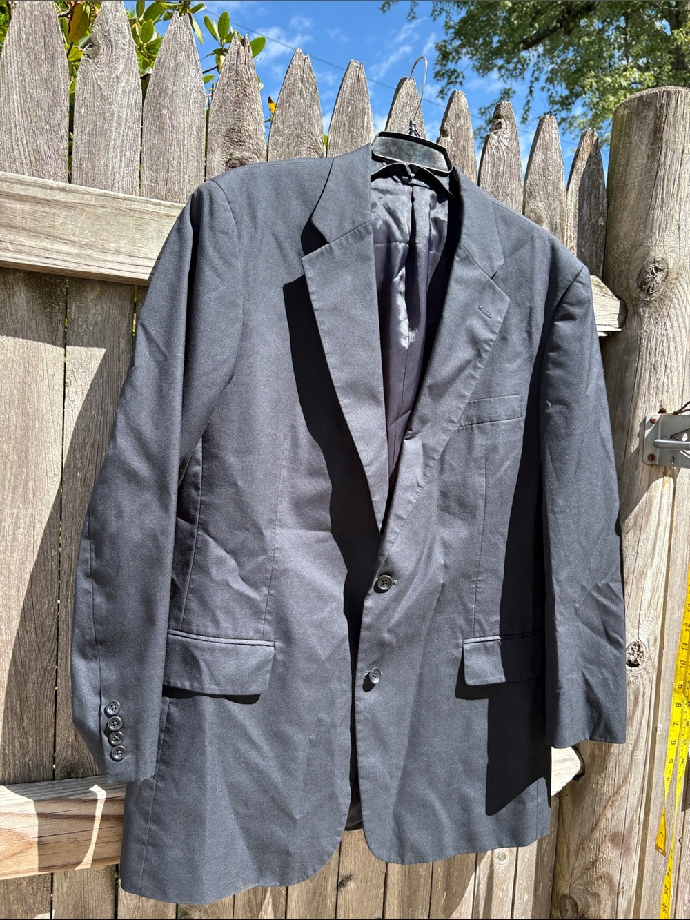 Brooks Brothers 44L cotton blend dark navy blazer!